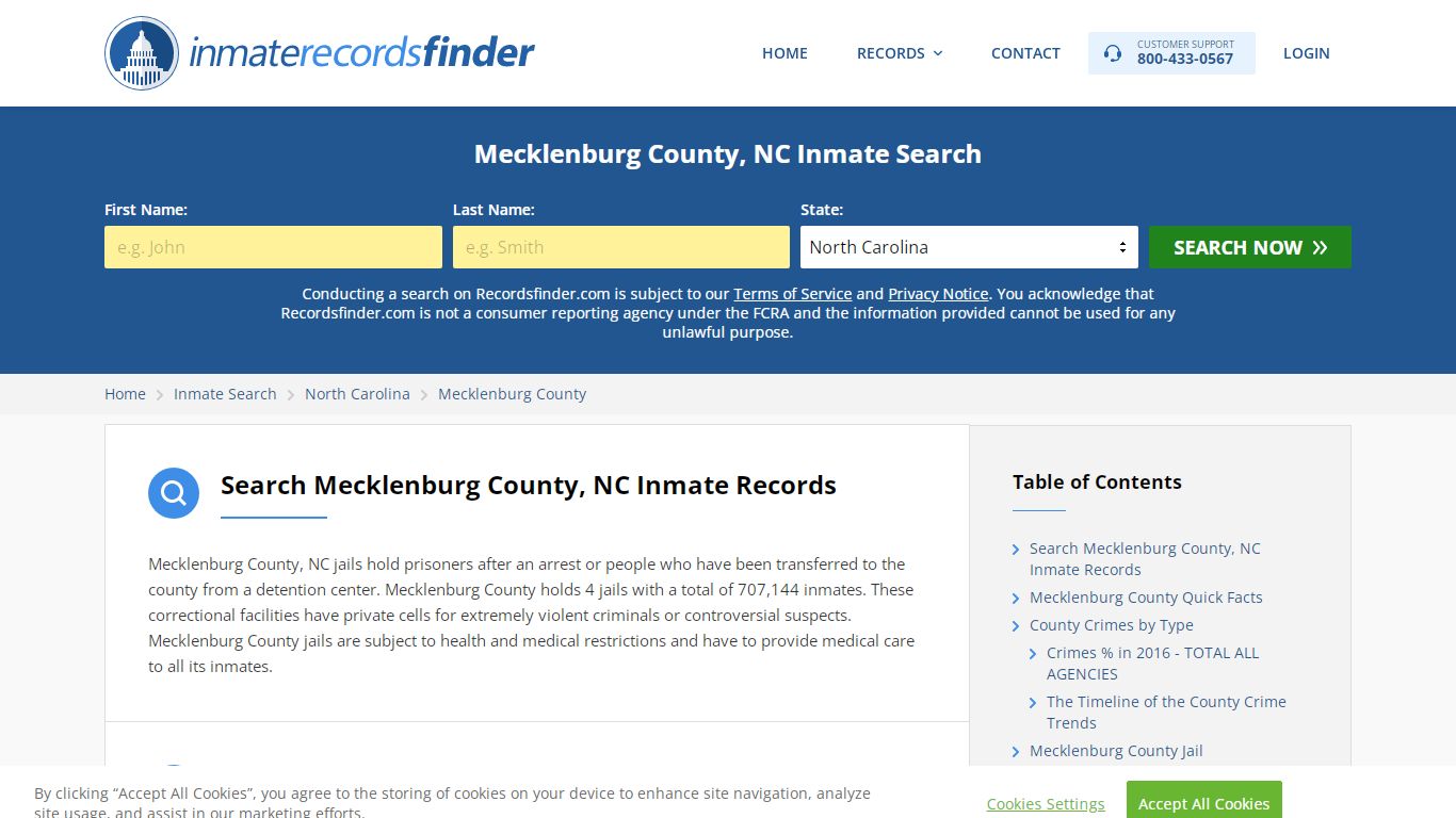 Mecklenburg County, NC Inmate Lookup & Jail Records Online