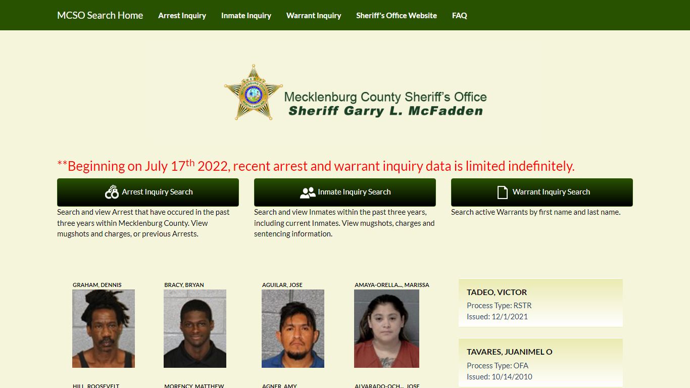 MCSO - Mecklenburg County, NC